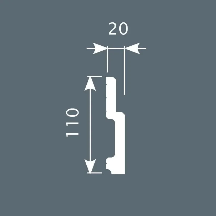 Плинтус экополимер Cosca Décor PX010