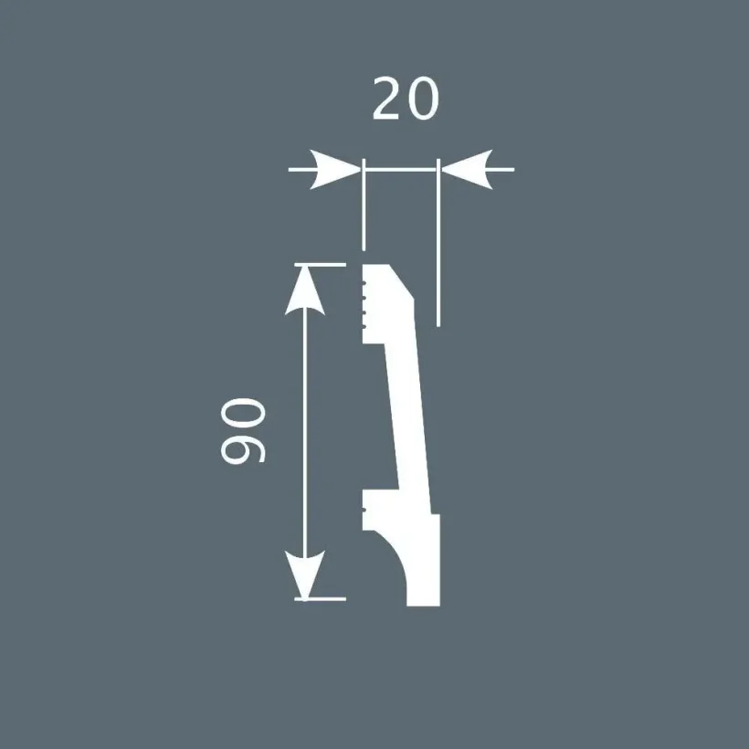 Плинтус экополимер Cosca Décor PX023